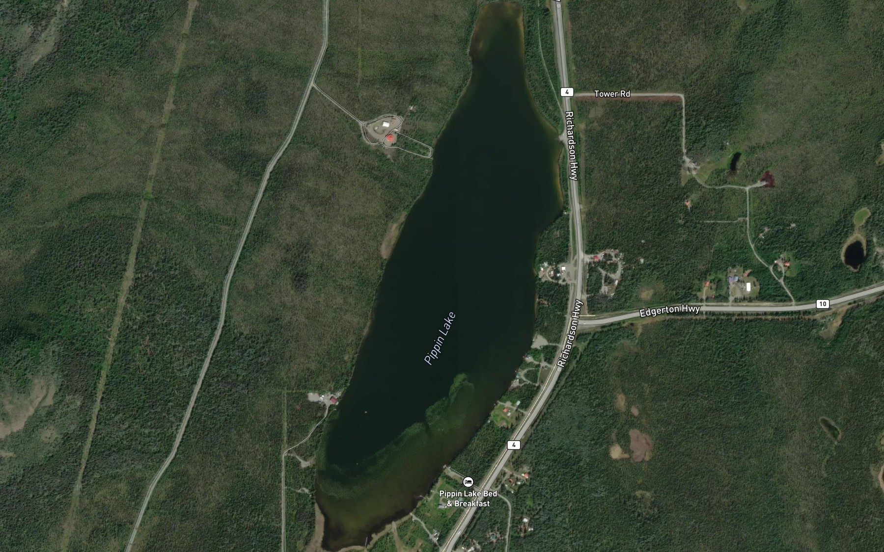 Satellite map of the Pippin Lake