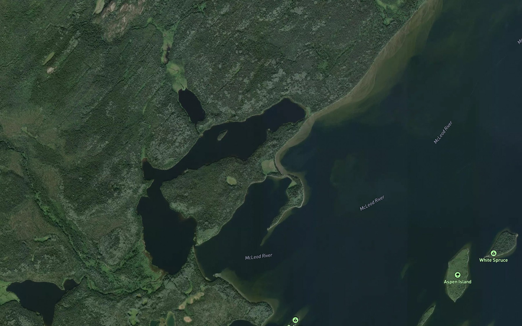Satellite map of the Sekani Bay