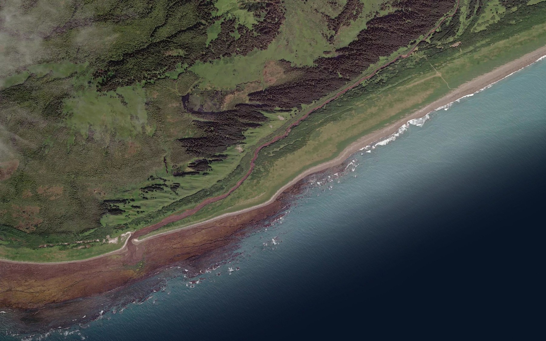 Satellite map of the Kiklukh River