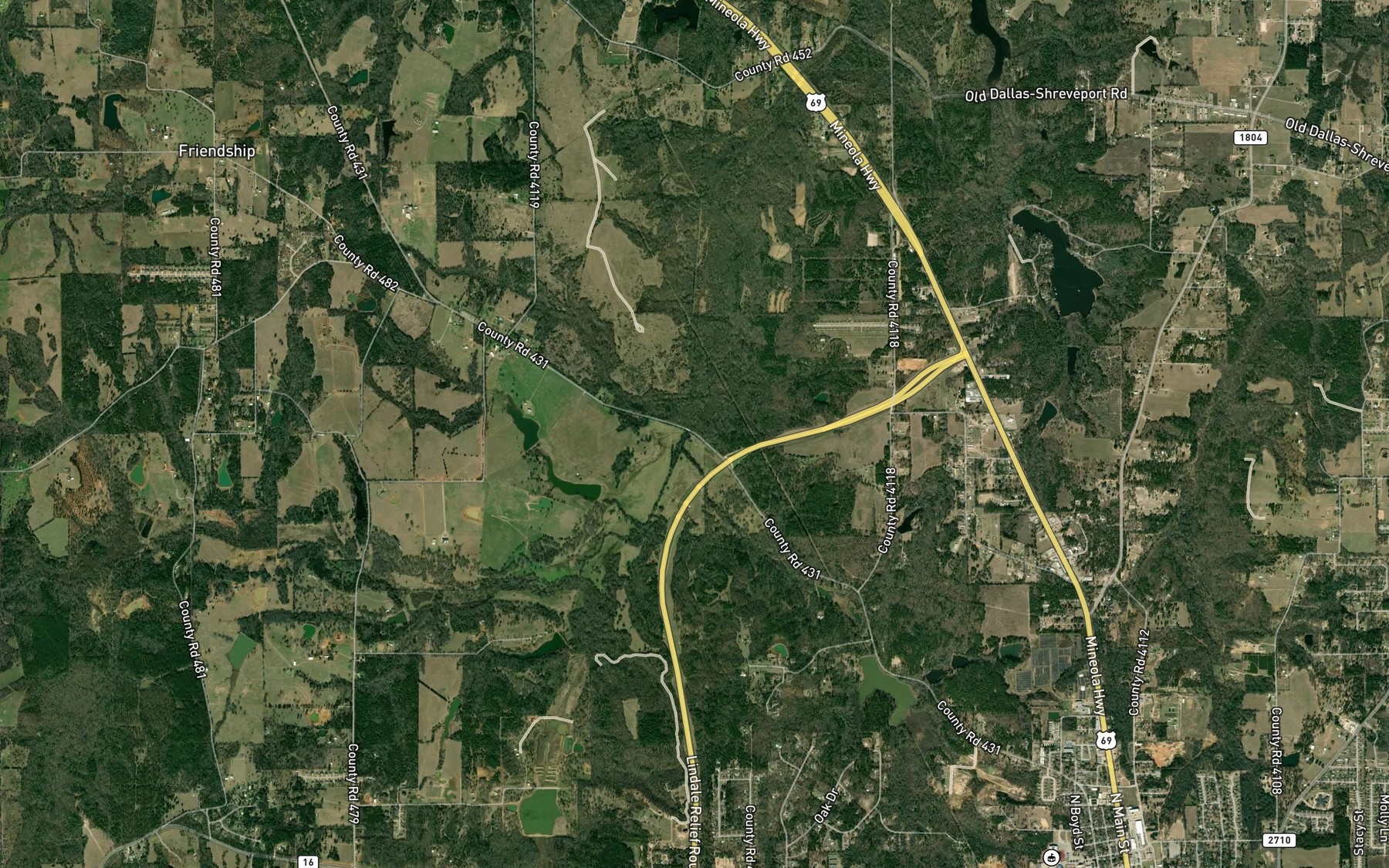Satellite map of the Stevenson Branch