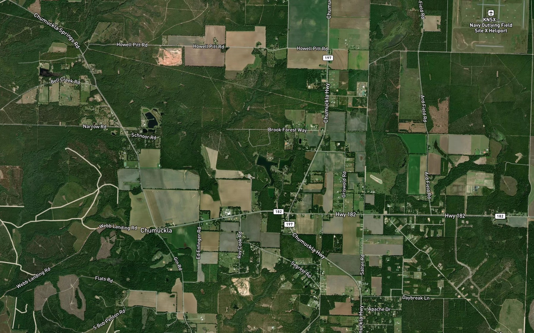 Satellite map of the John C Pace Pond One
