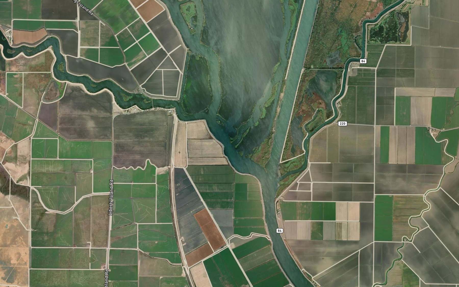Satellite map of the Prospect Slough
