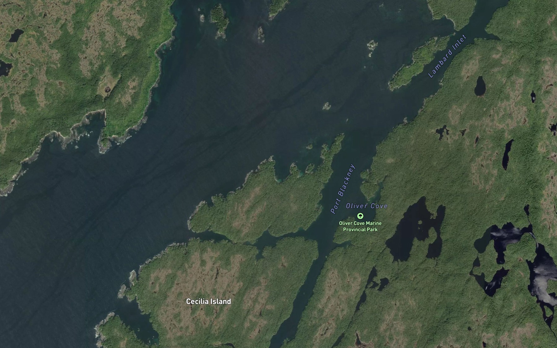 Satellite map of the Boat Inlet