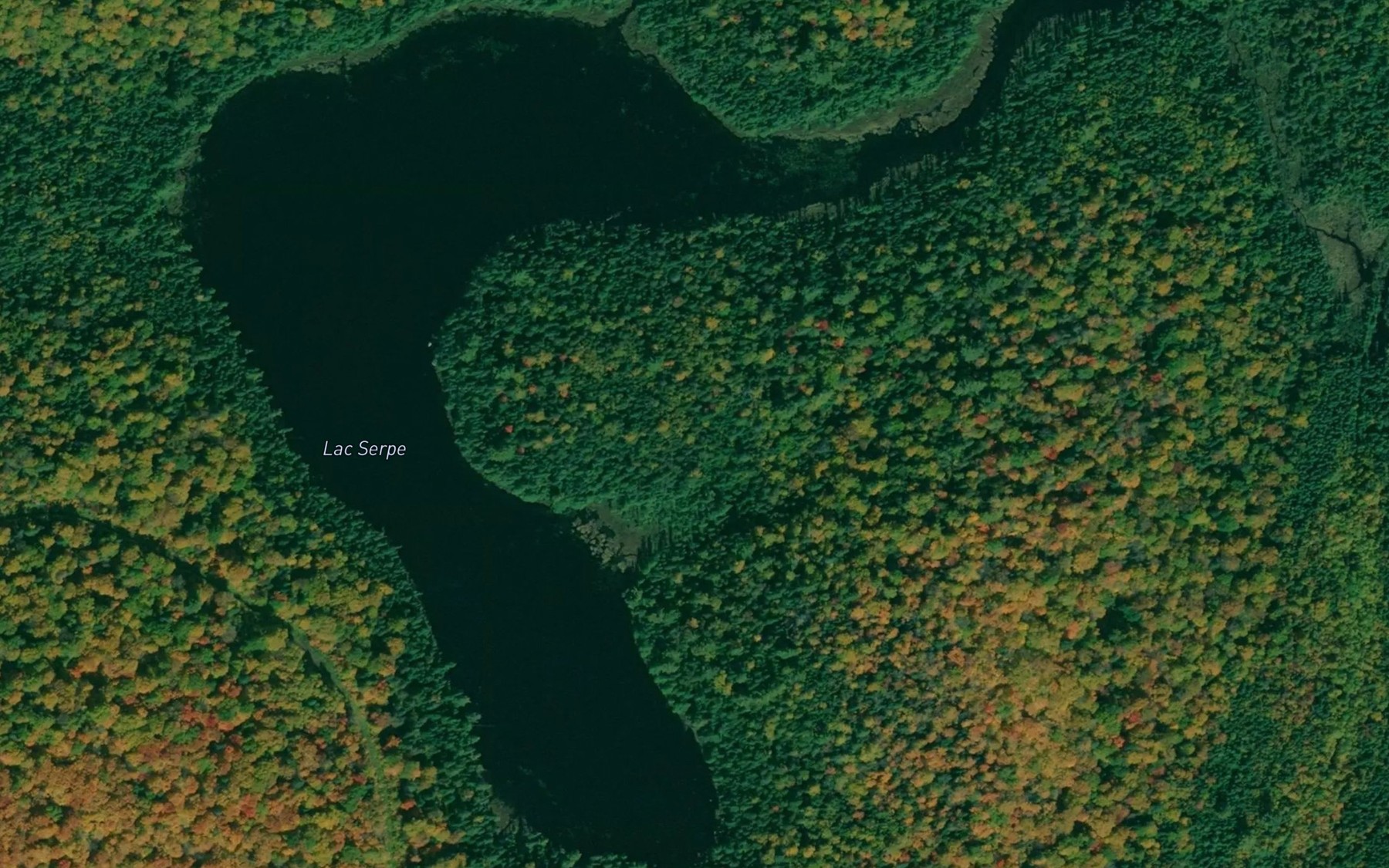 Satellite map of the Lac Serpe