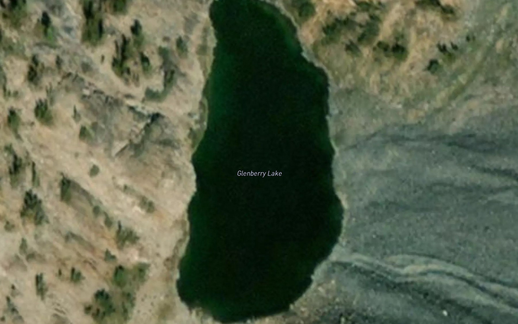Satellite map of the Glenberry Lake