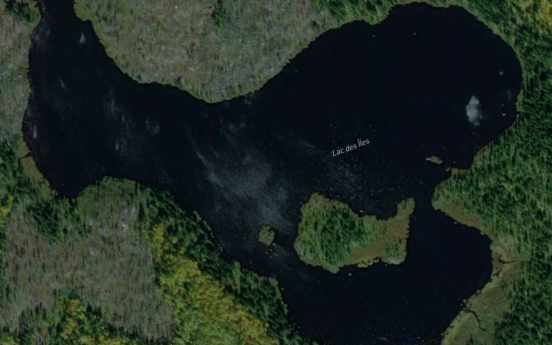 Satellite map of the Lac des Iles