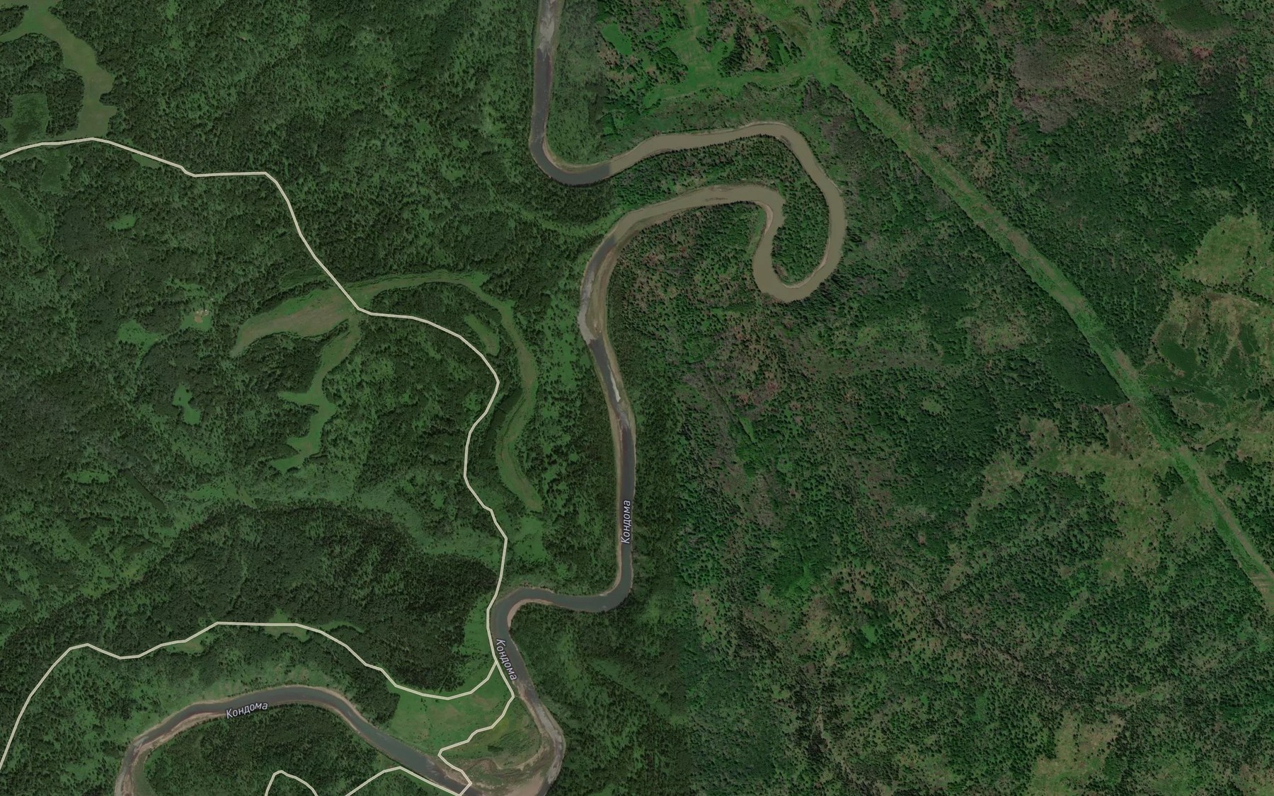 Satellite map of the Charyshta