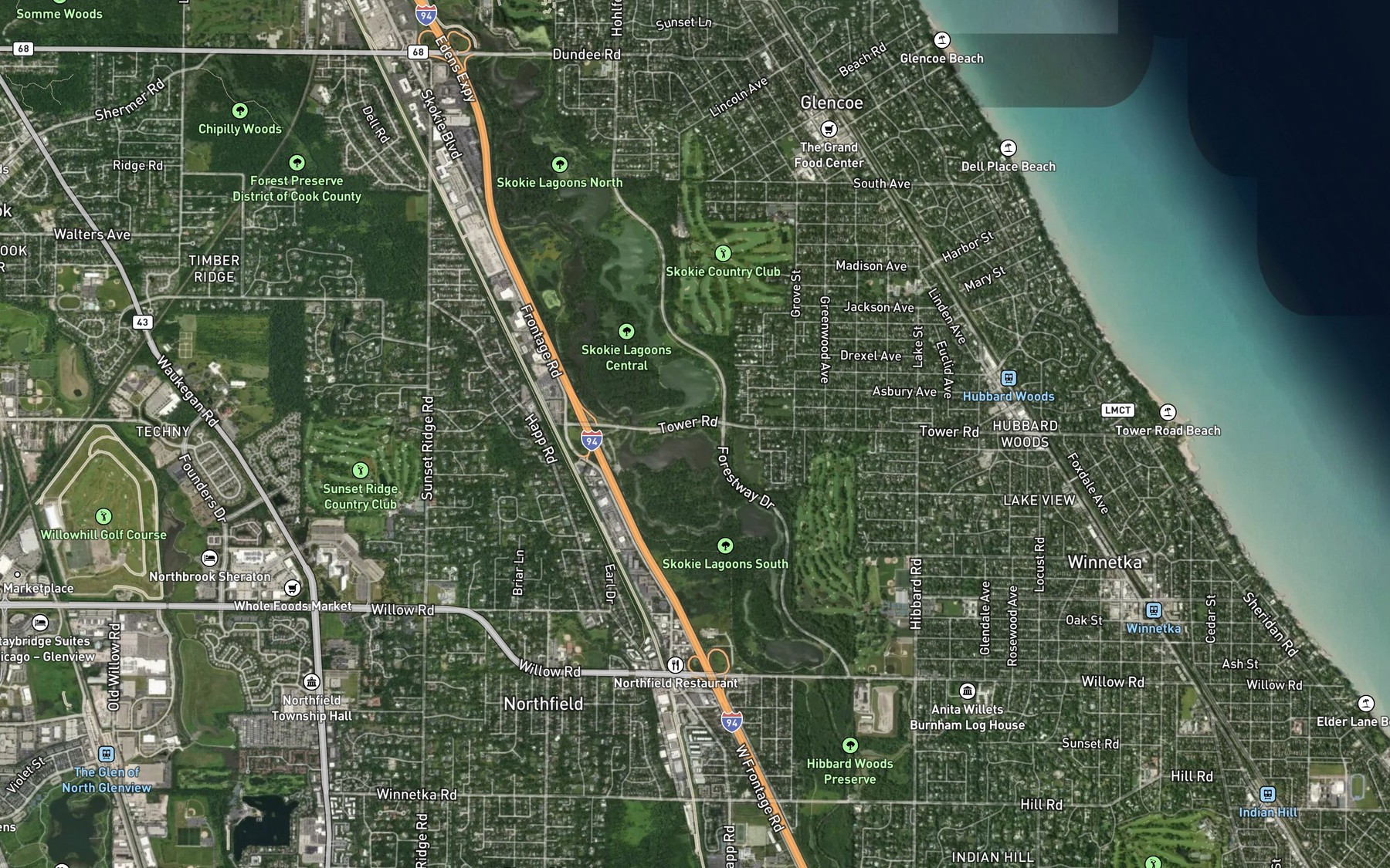 Satellite map of the Spot 5