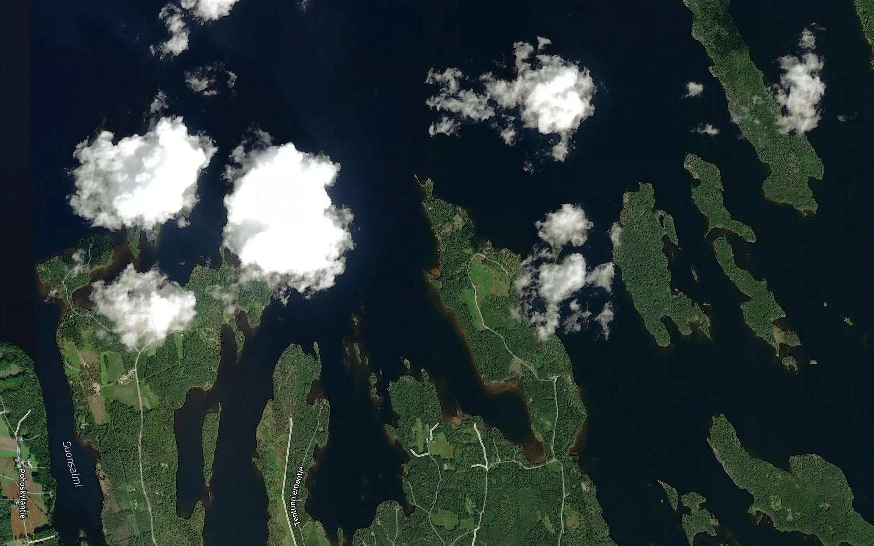 Satellite map of the Saunalahti