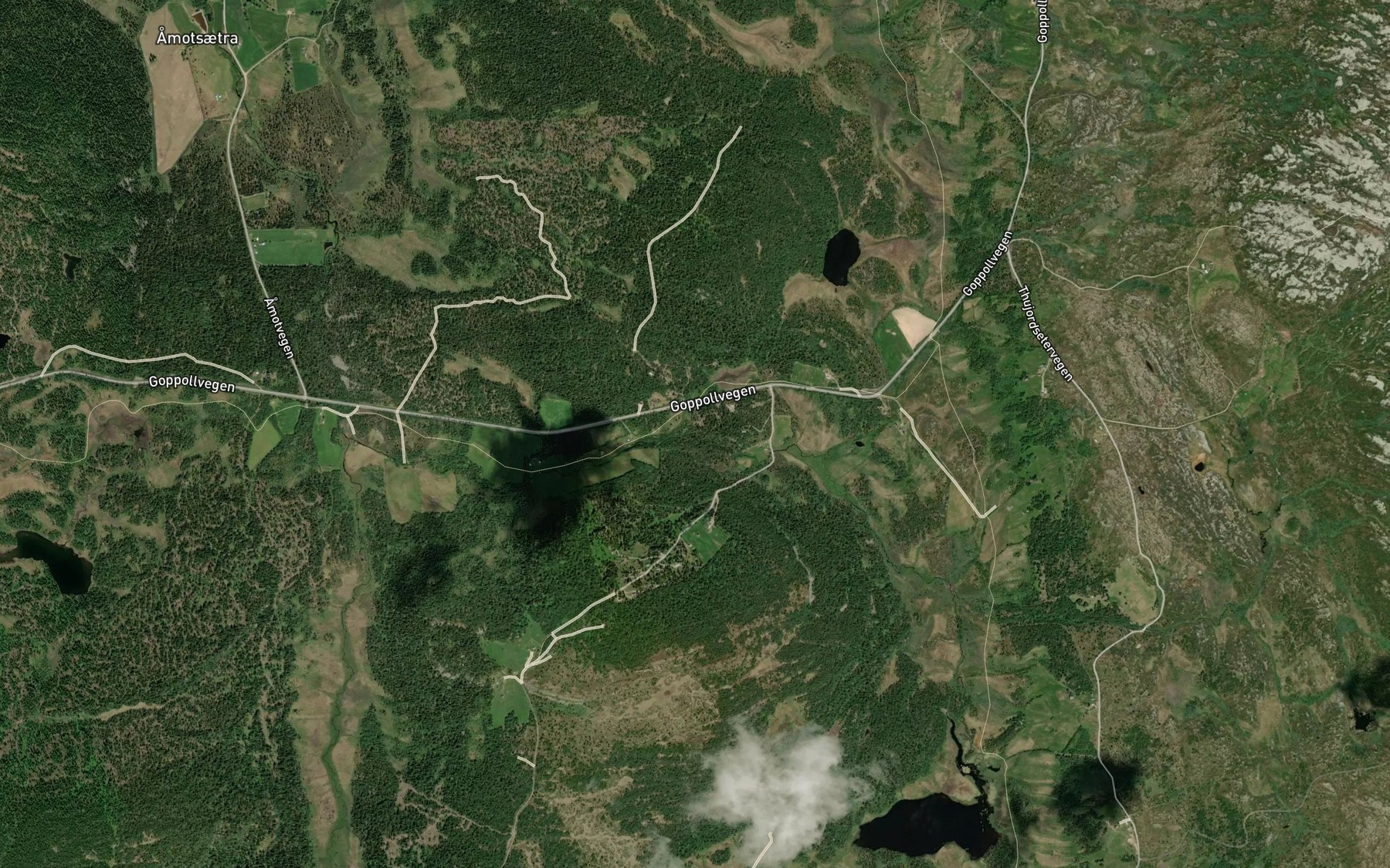 Satellite map of the Vesle Tromsa