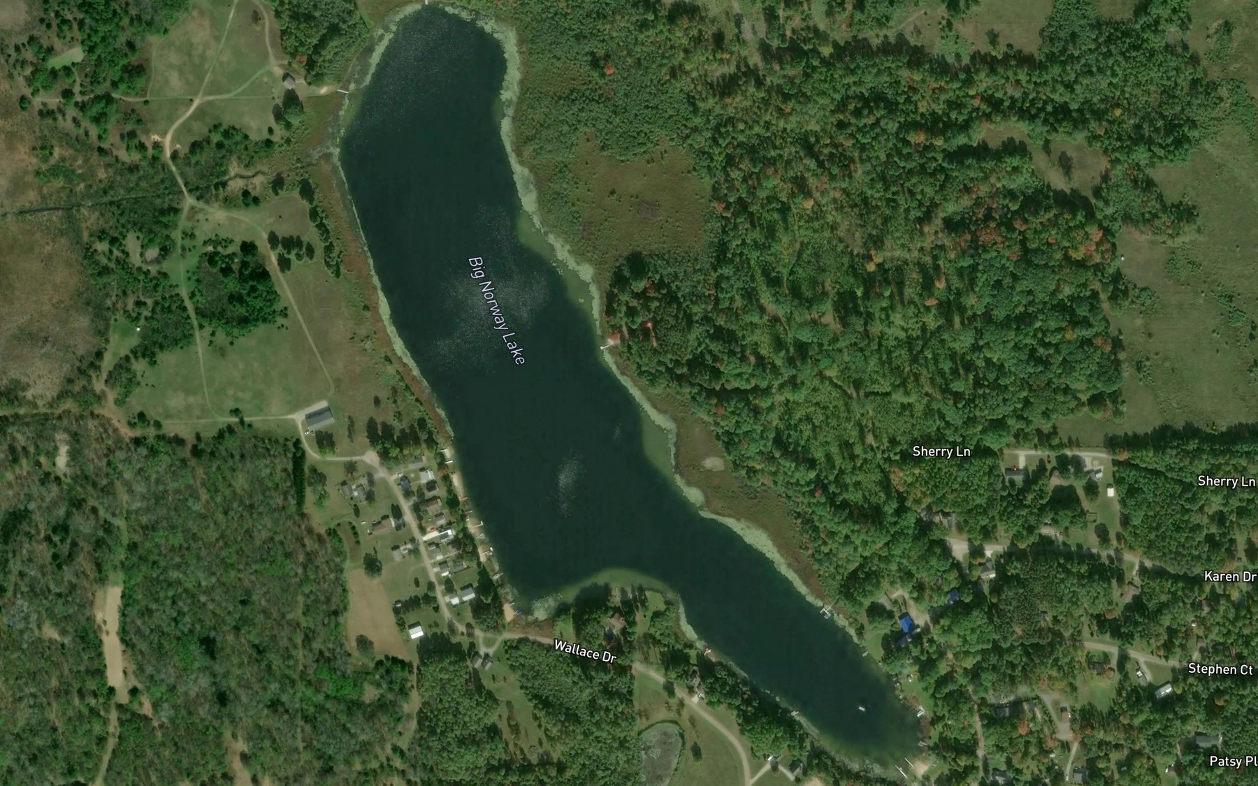 Satellite map of the Big Norway Lake