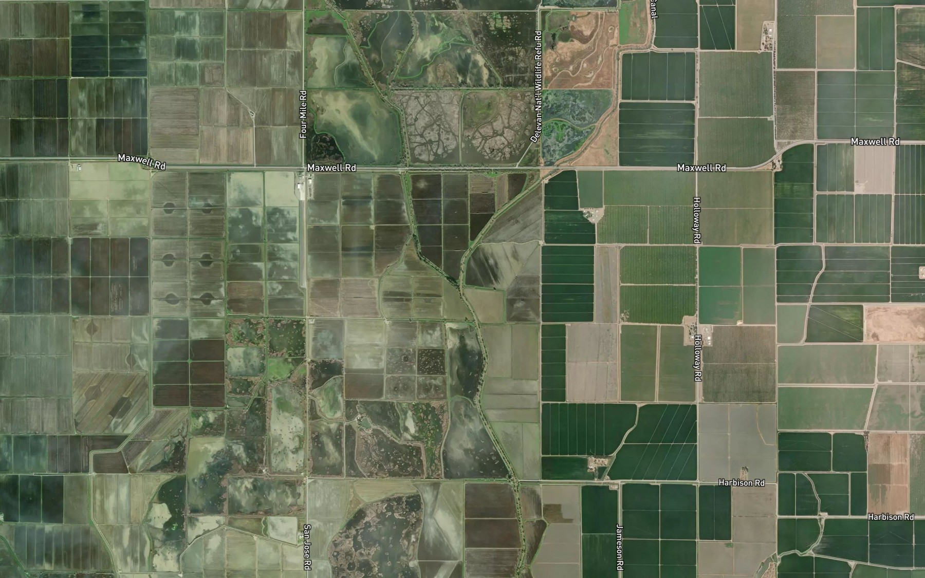 Satellite map of the Stone Corral Creek