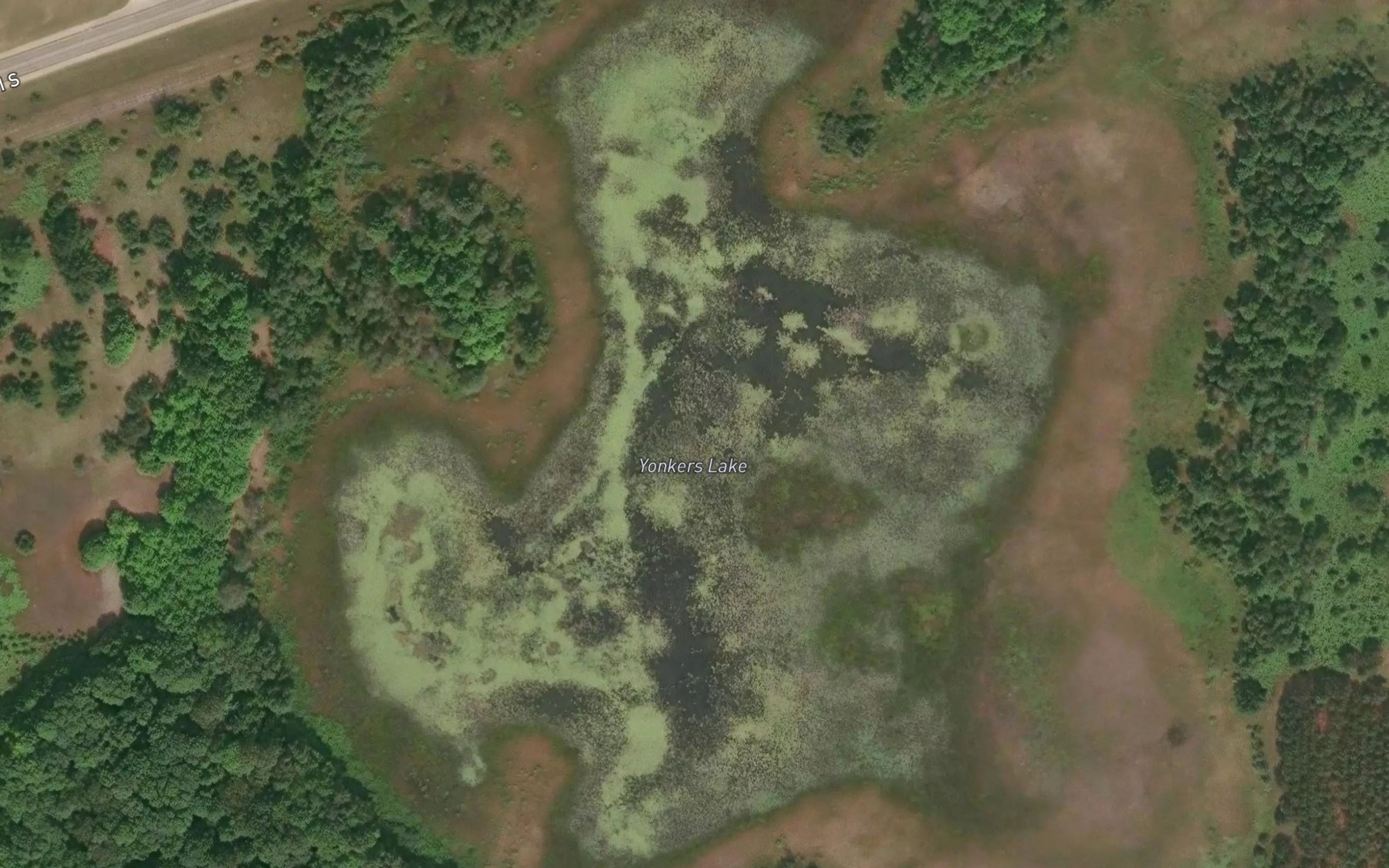 Satellite map of the Yonkers Lake