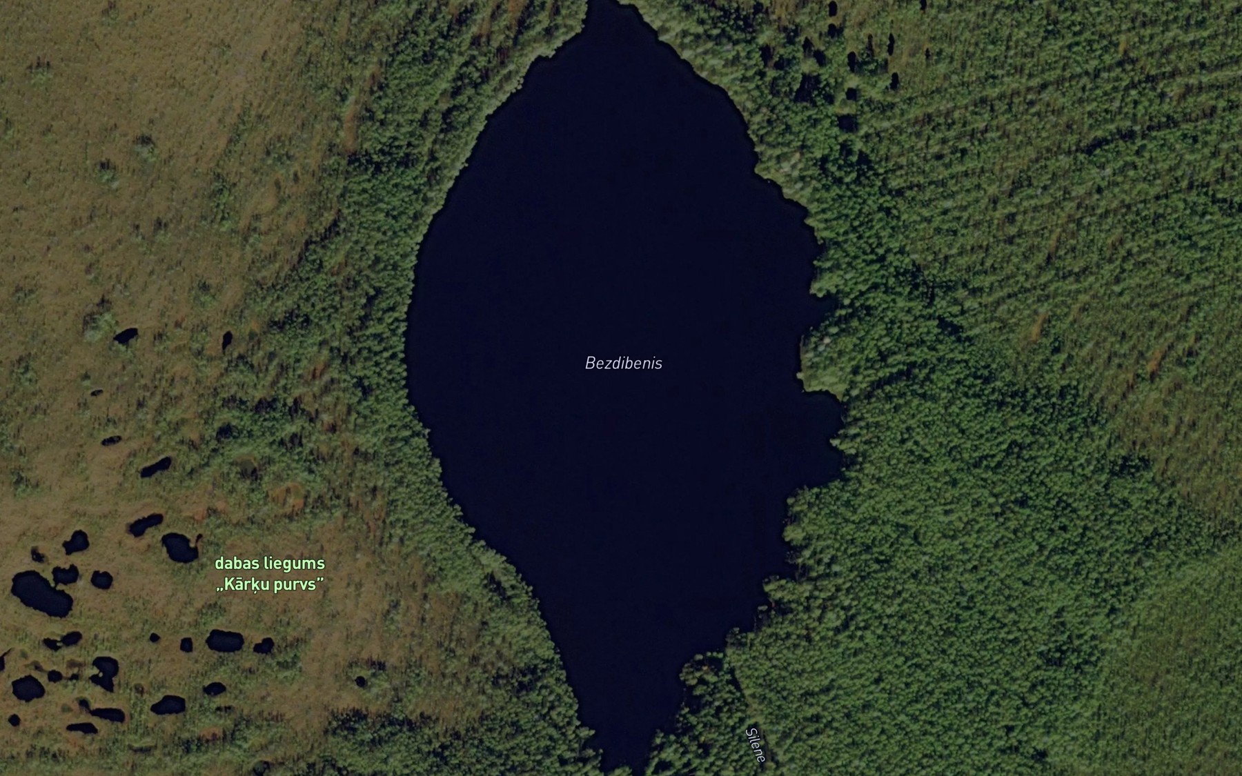 Satellite map of the Bezdibenis