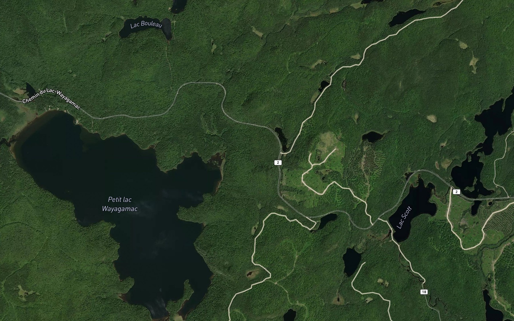 Satellite map of the Ruisseau Bouleau