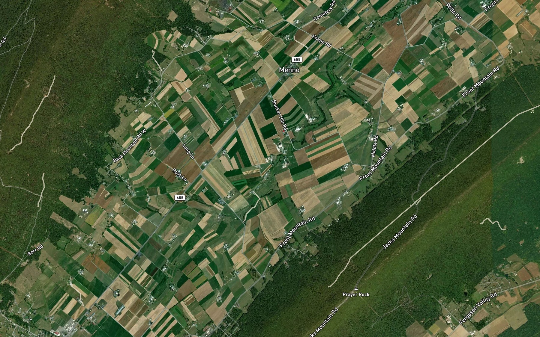 Satellite map of the Swarey Spring