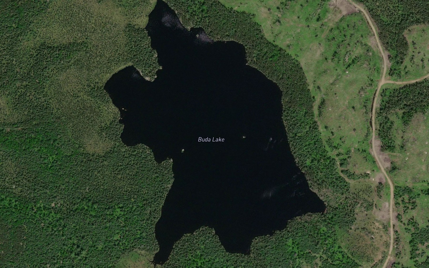 Satellite map of the Buda Lake