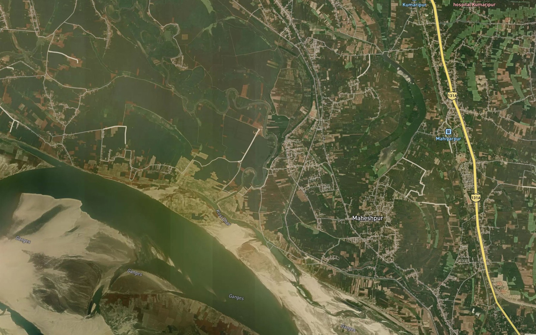 Satellite map of the Kursail Nadi