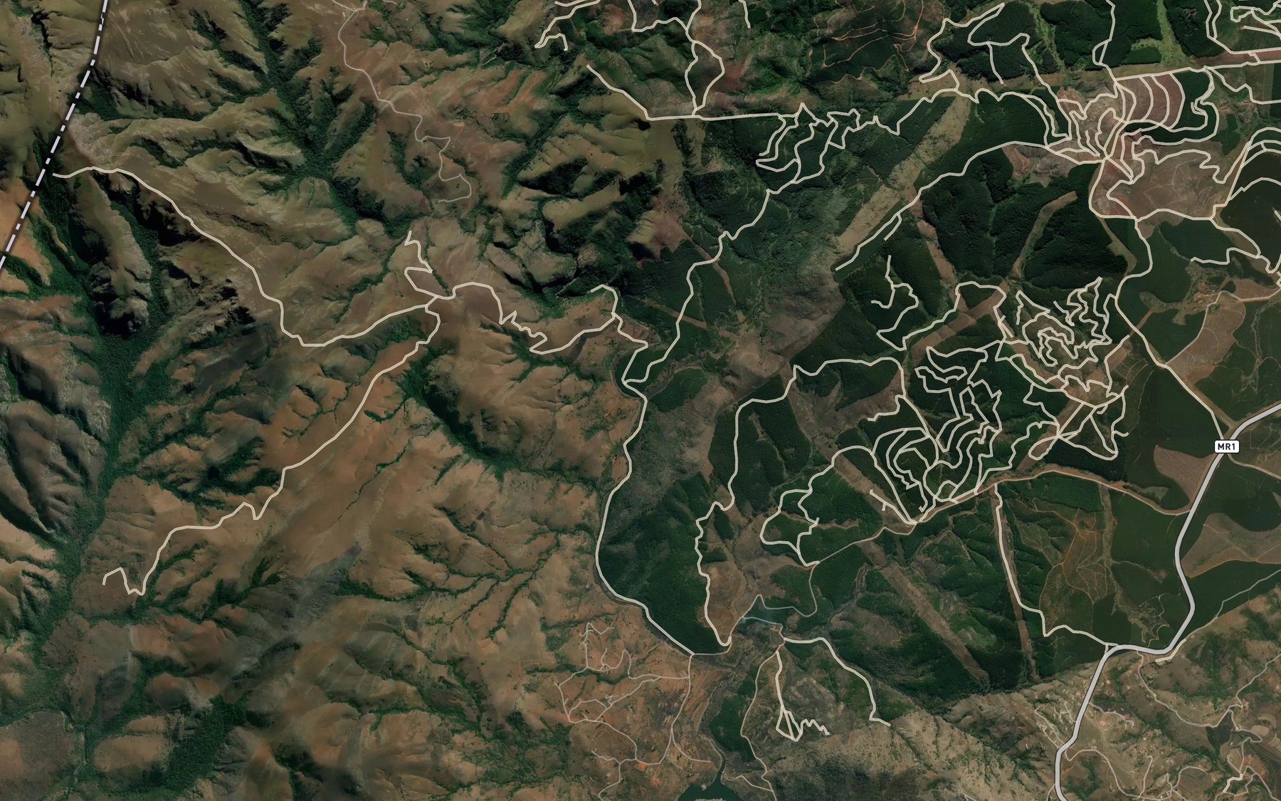 Satellite map of the Ntabeni
