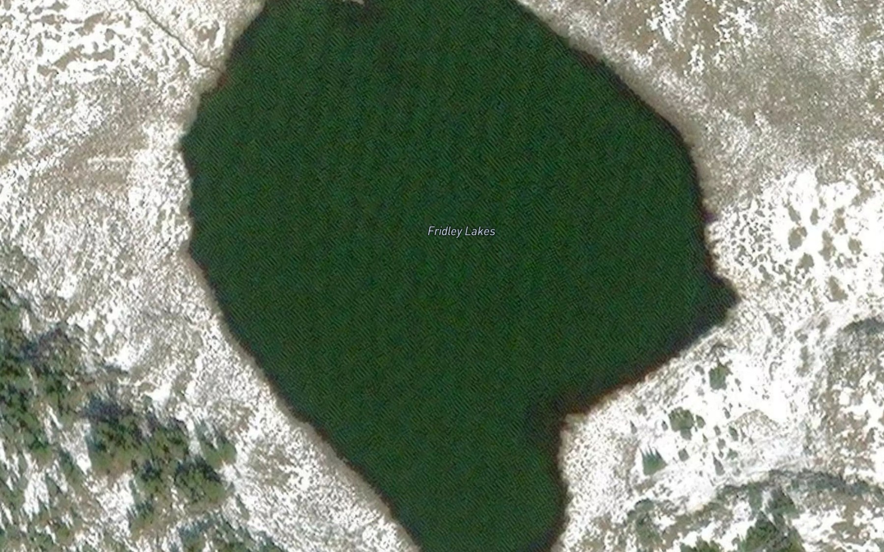 Satellite map of the Fridley Lakes