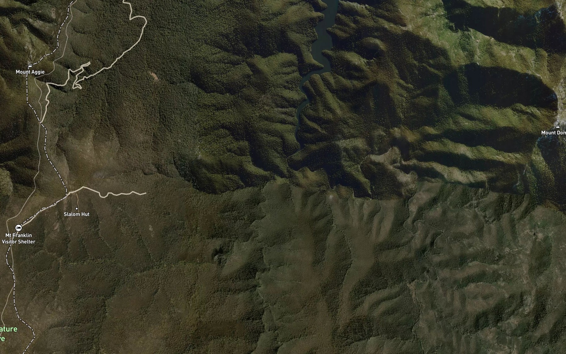 Satellite map of the Stockyard Creek