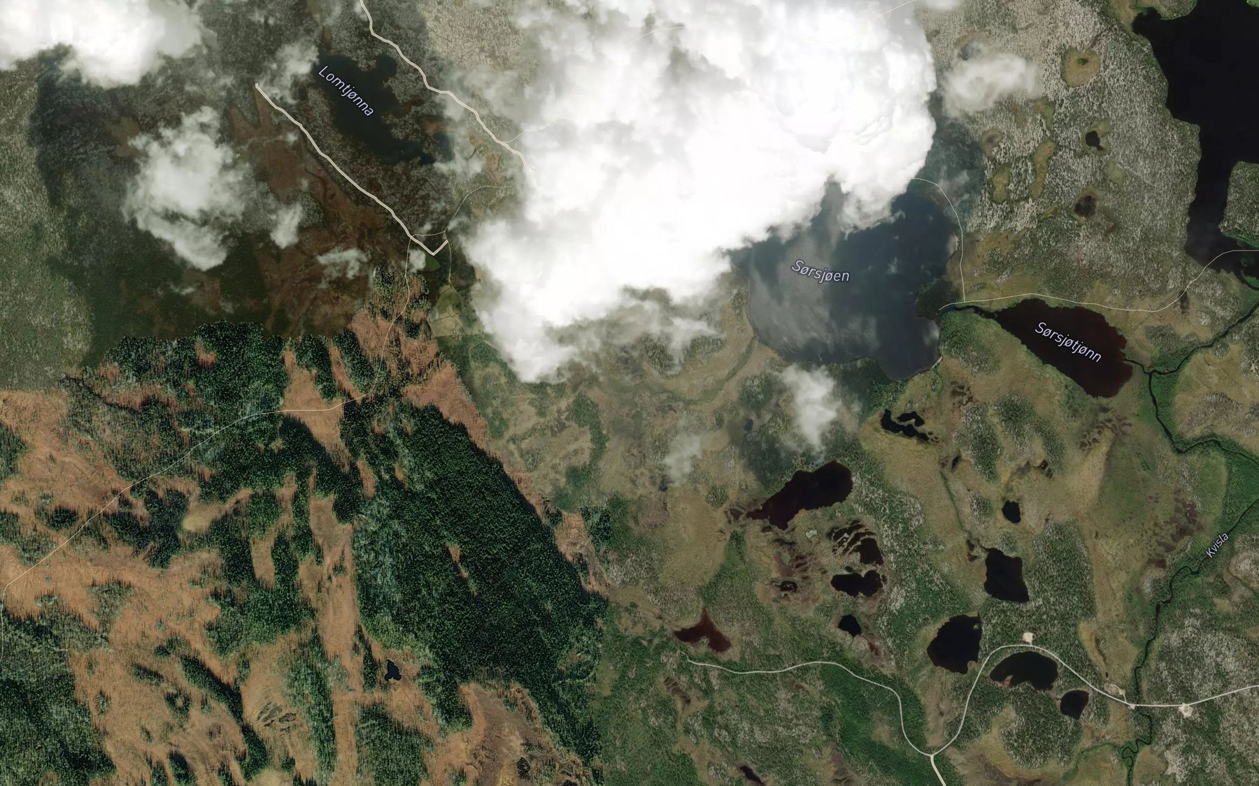 Satellite map of the Sora