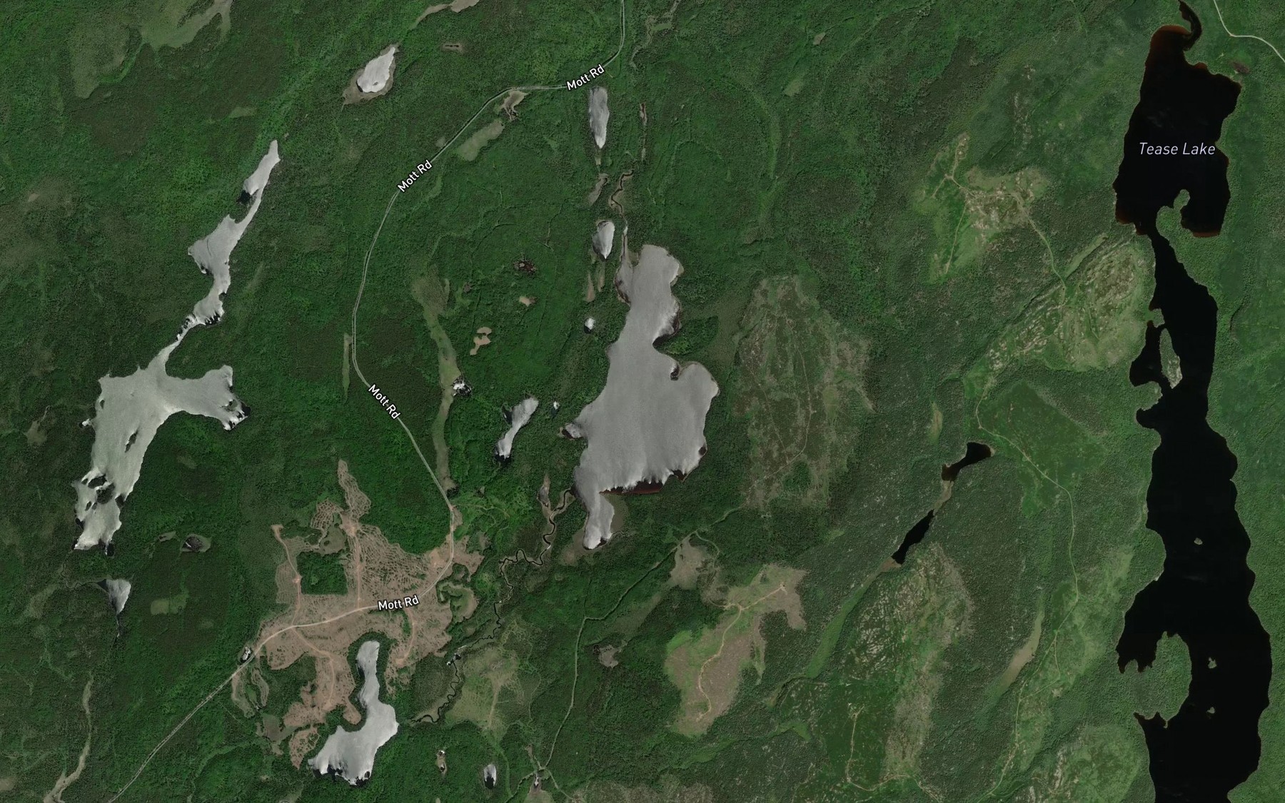 Satellite map of the Kingstone Lake