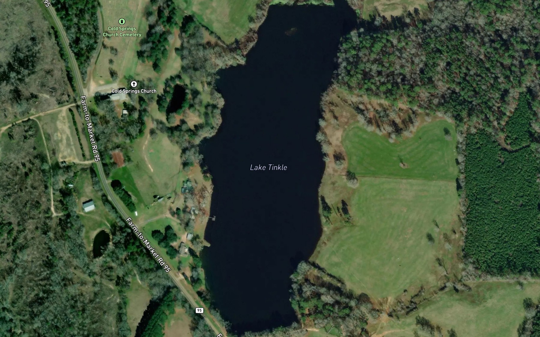 Satellite map of the Lake Tinkle