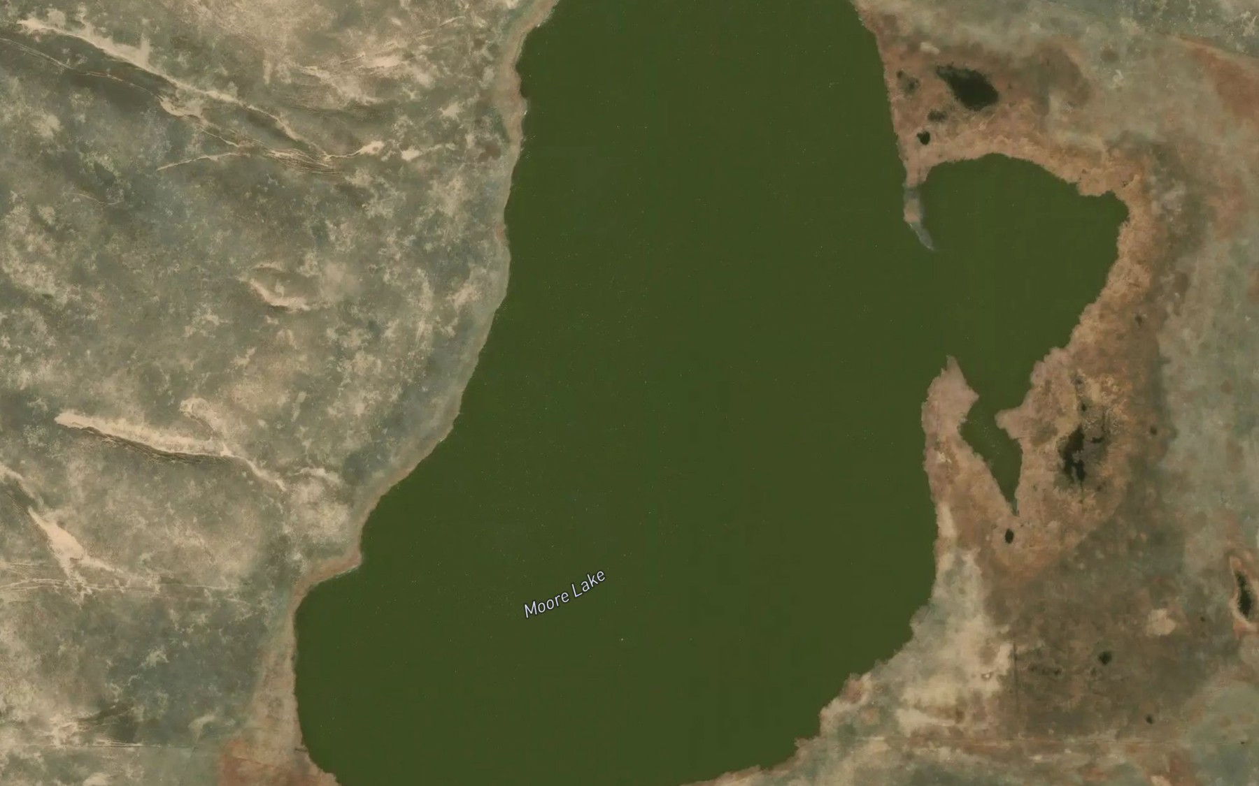 Satellite map of the Moore Lake