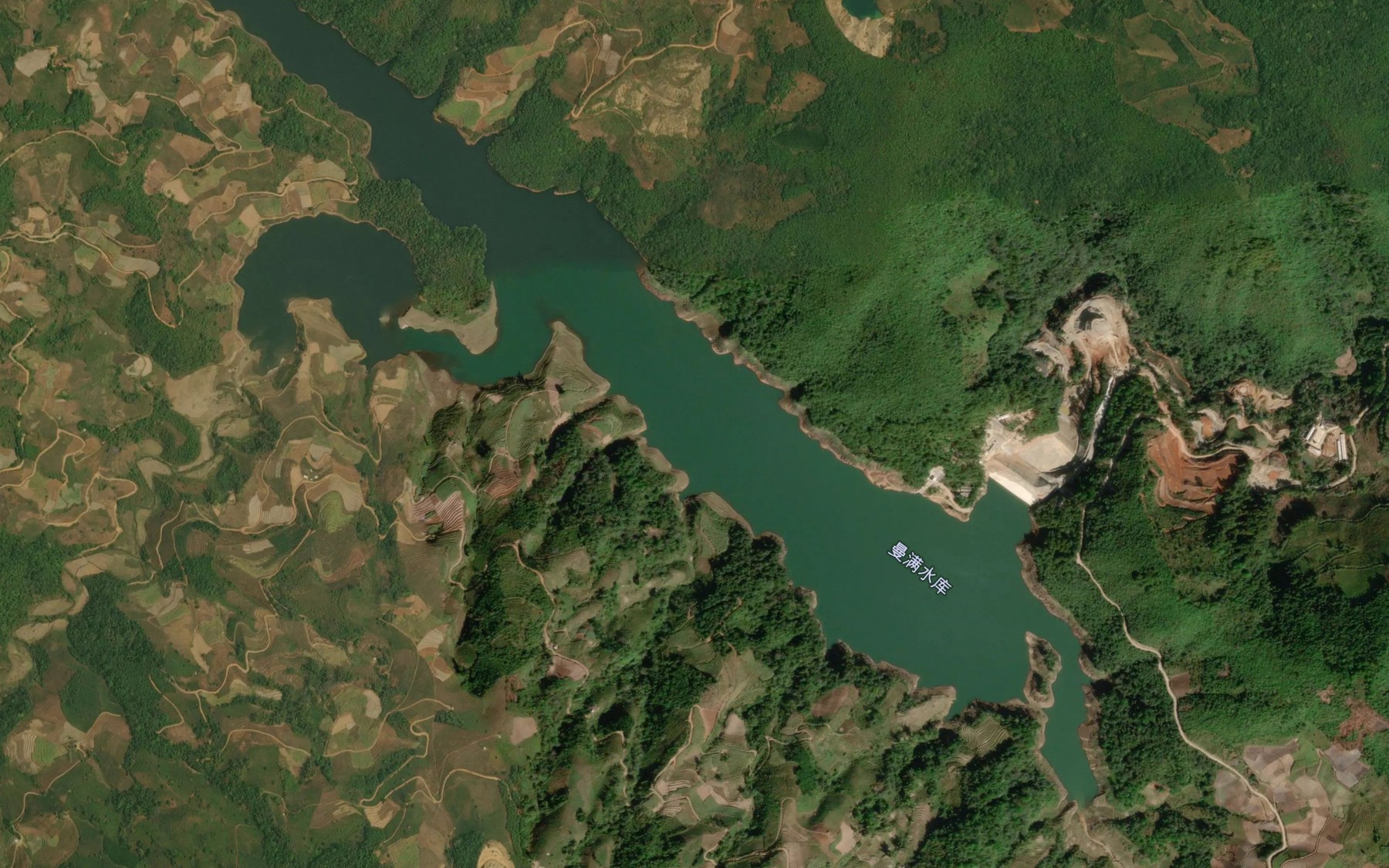 Satellite map of the Manman Shuiku