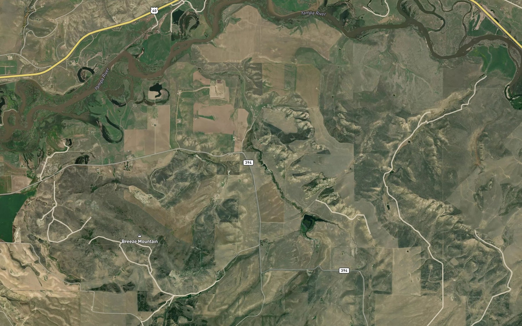 Satellite map of the Mexican Creek