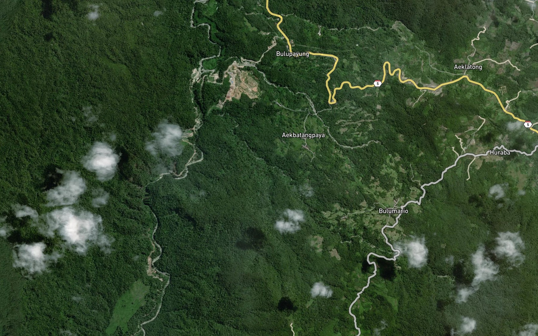 Satellite map of the Aek Sitandiang na Menek