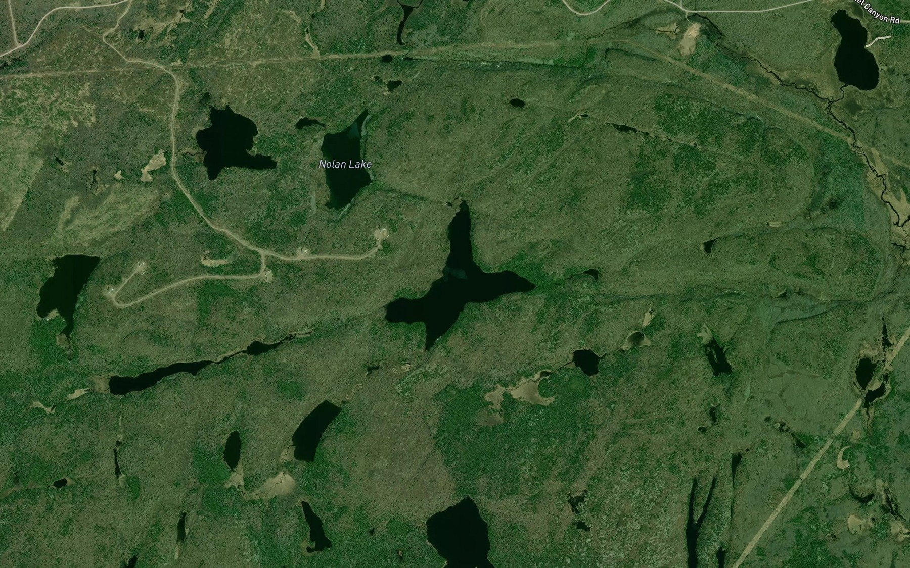 Satellite map of the MacIntosh Lake