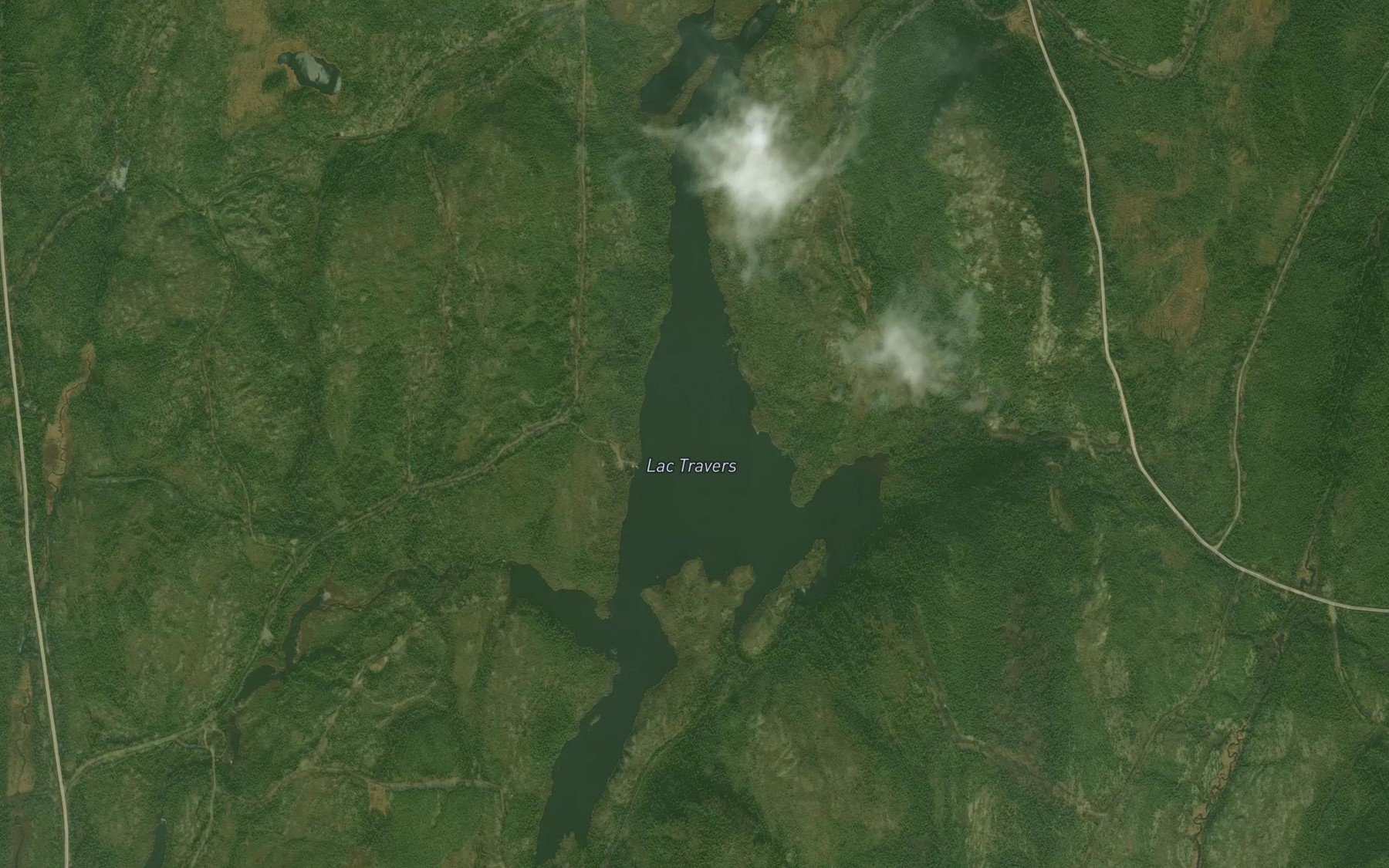Satellite map of the Lac Travers