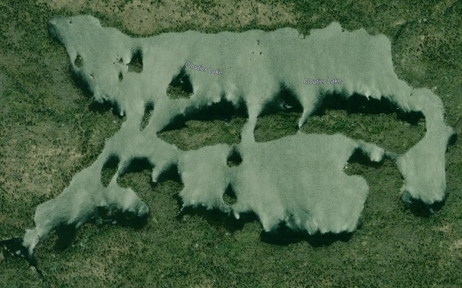 Satellite map of the Cloutier Lake