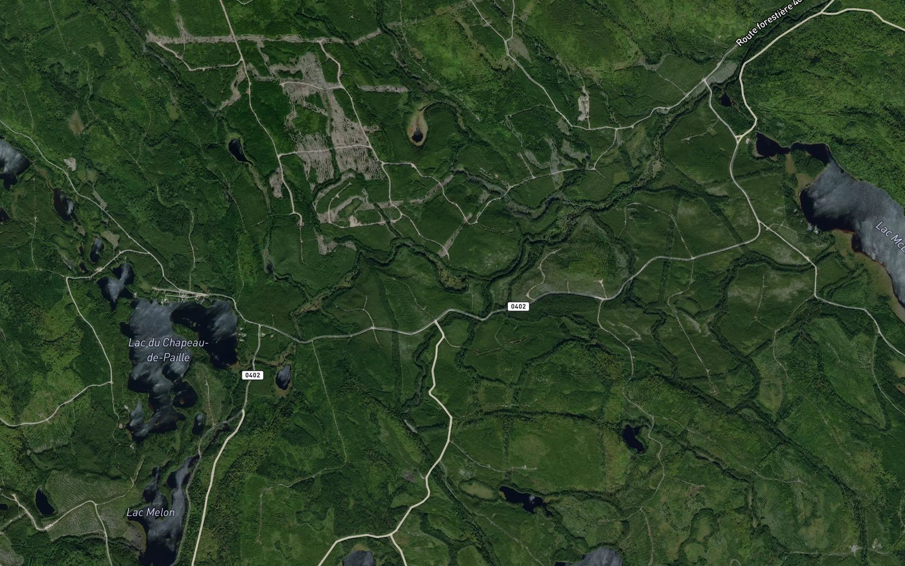 Satellite map of the Lac Bois