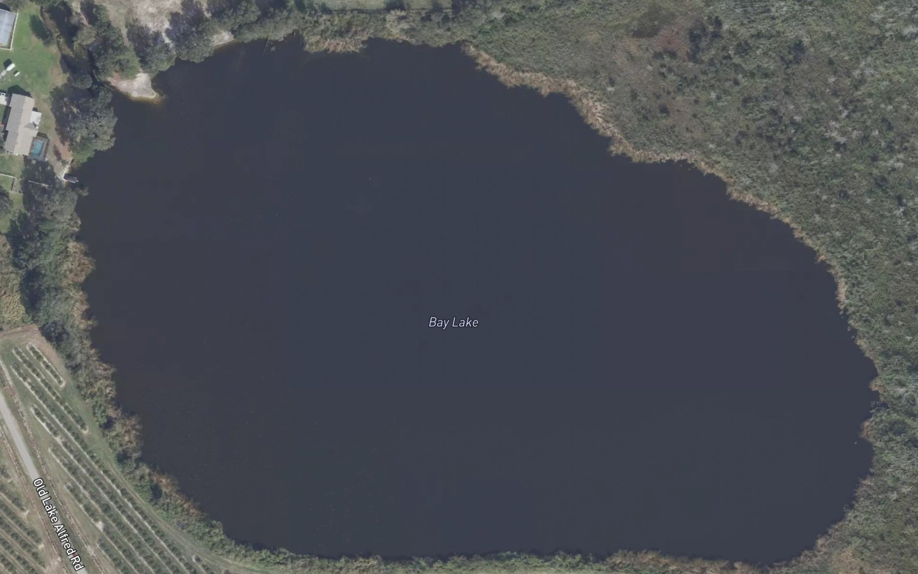 Satellite map of the Bay Lake