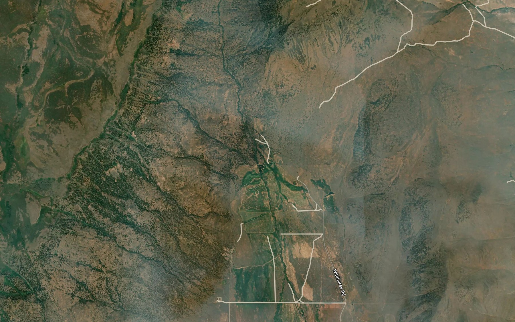 Satellite map of the Willow Creek