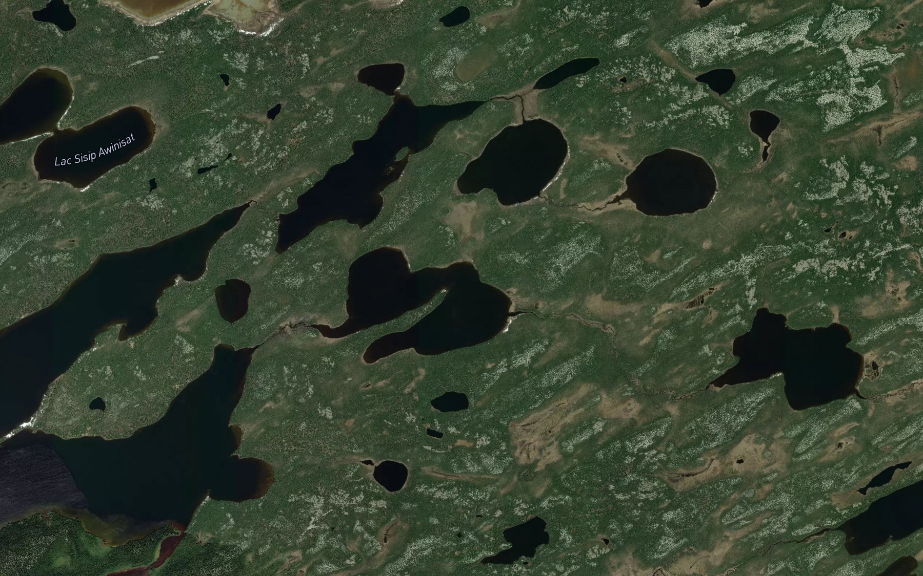 Satellite map of the Lac Kawisinaukamach