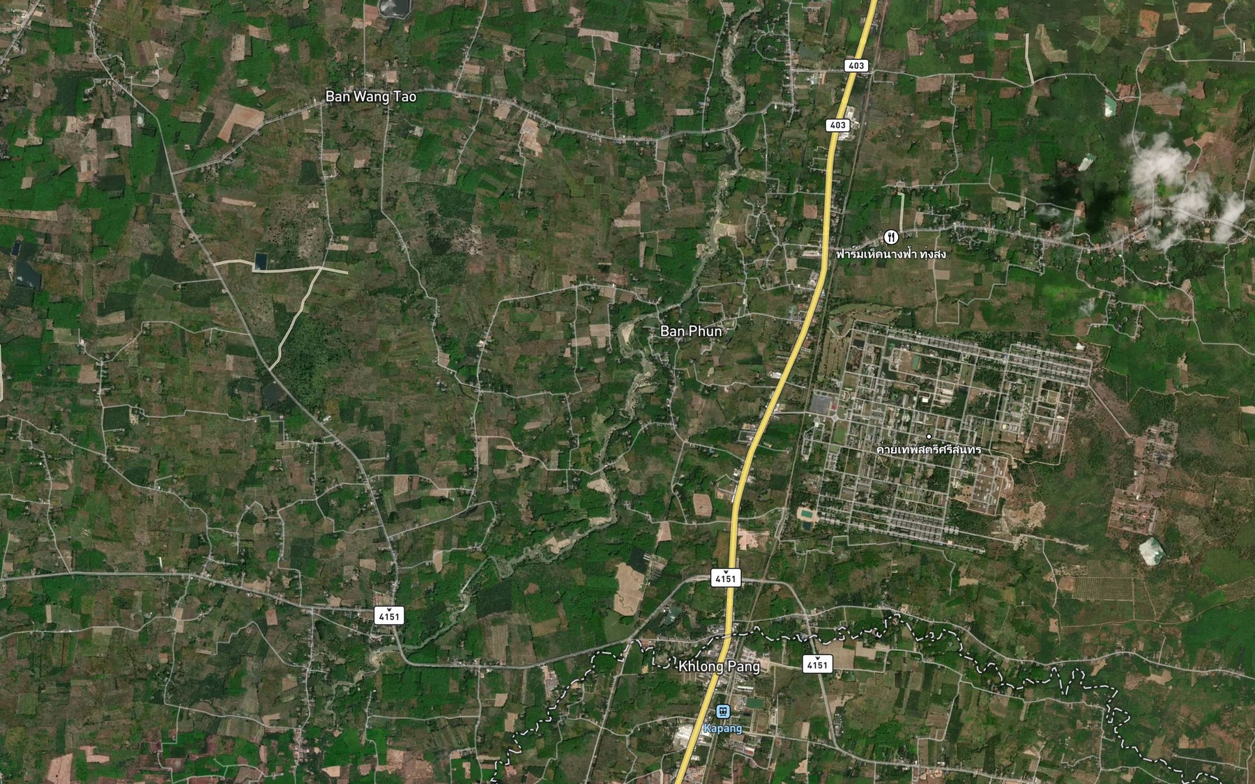 Satellite map of the Khlong Tha Lao