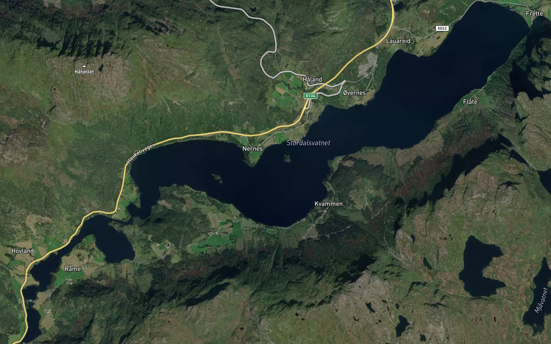 Satellite map of the Stordalsvatnet