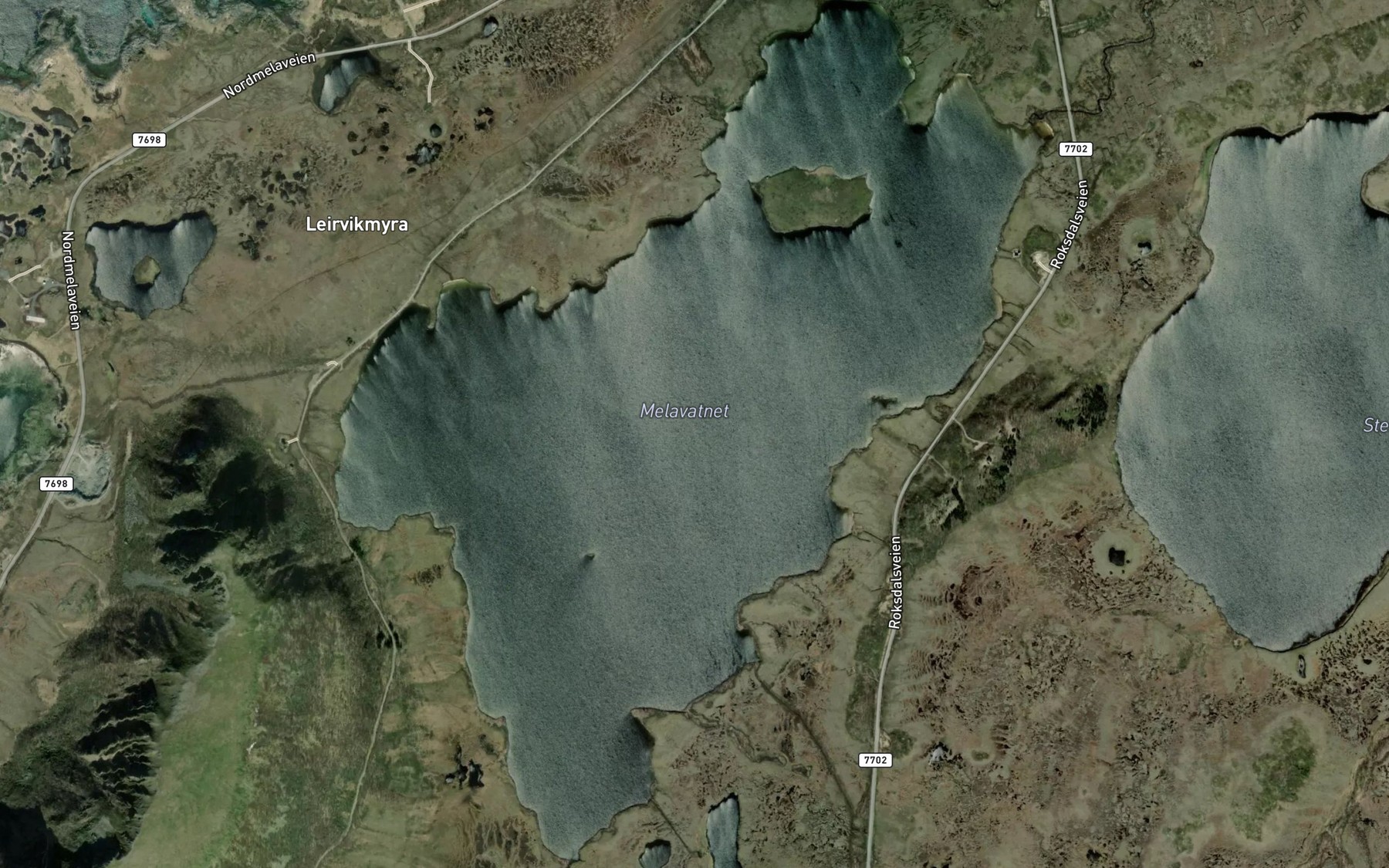 Satellite map of the Melavatnet
