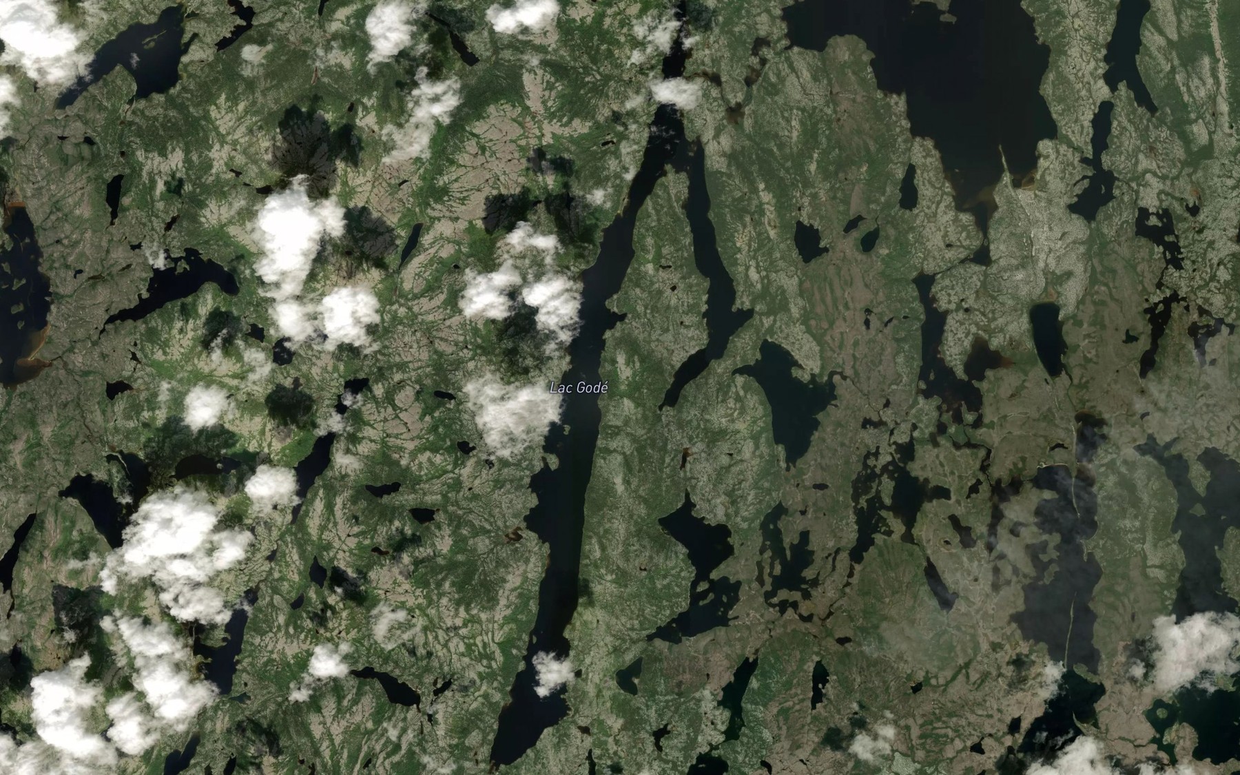 Satellite map of the Lac Gode