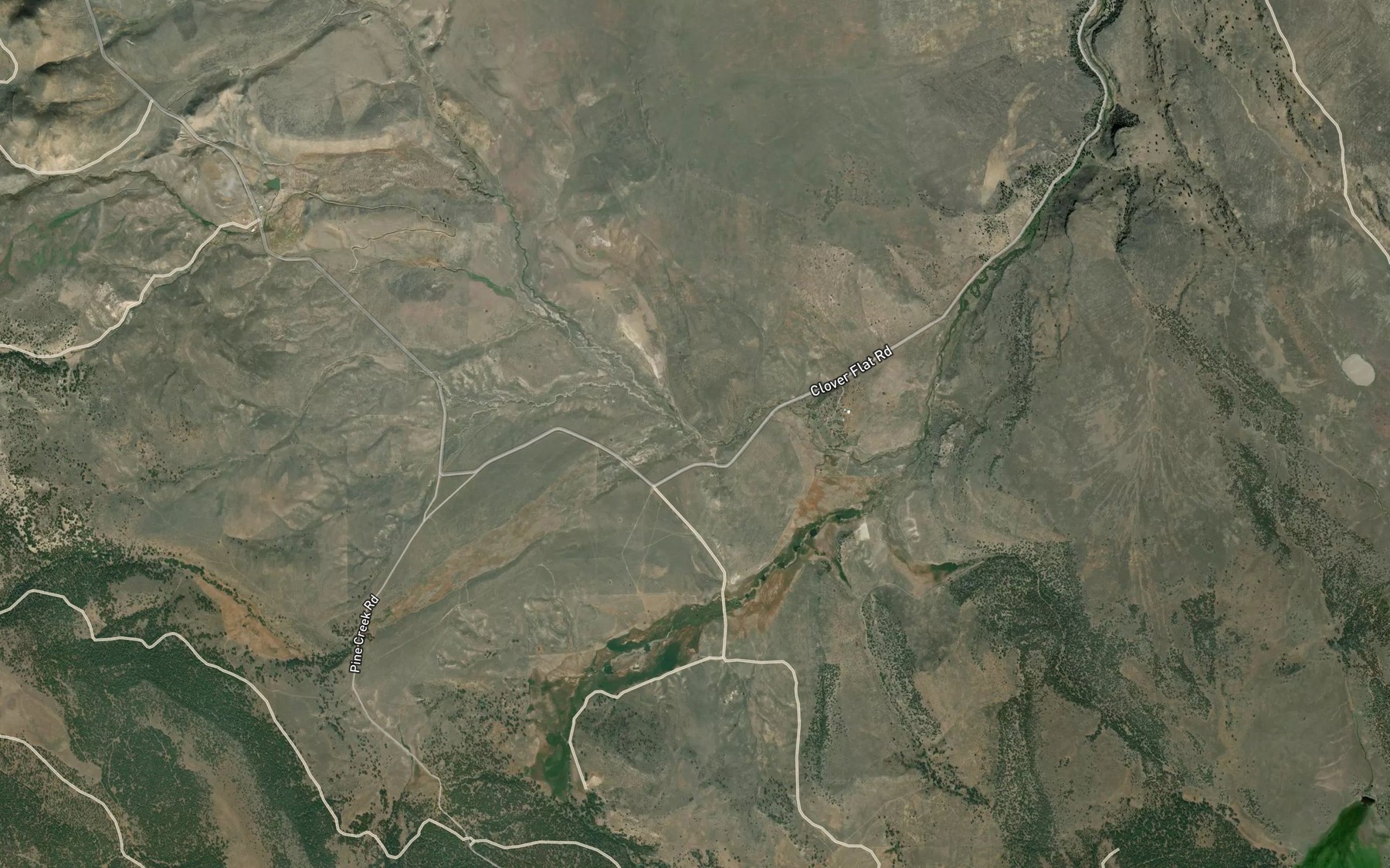 Satellite map of the Green Creek
