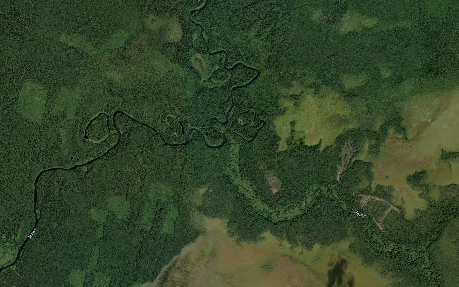Satellite map of the Sypan