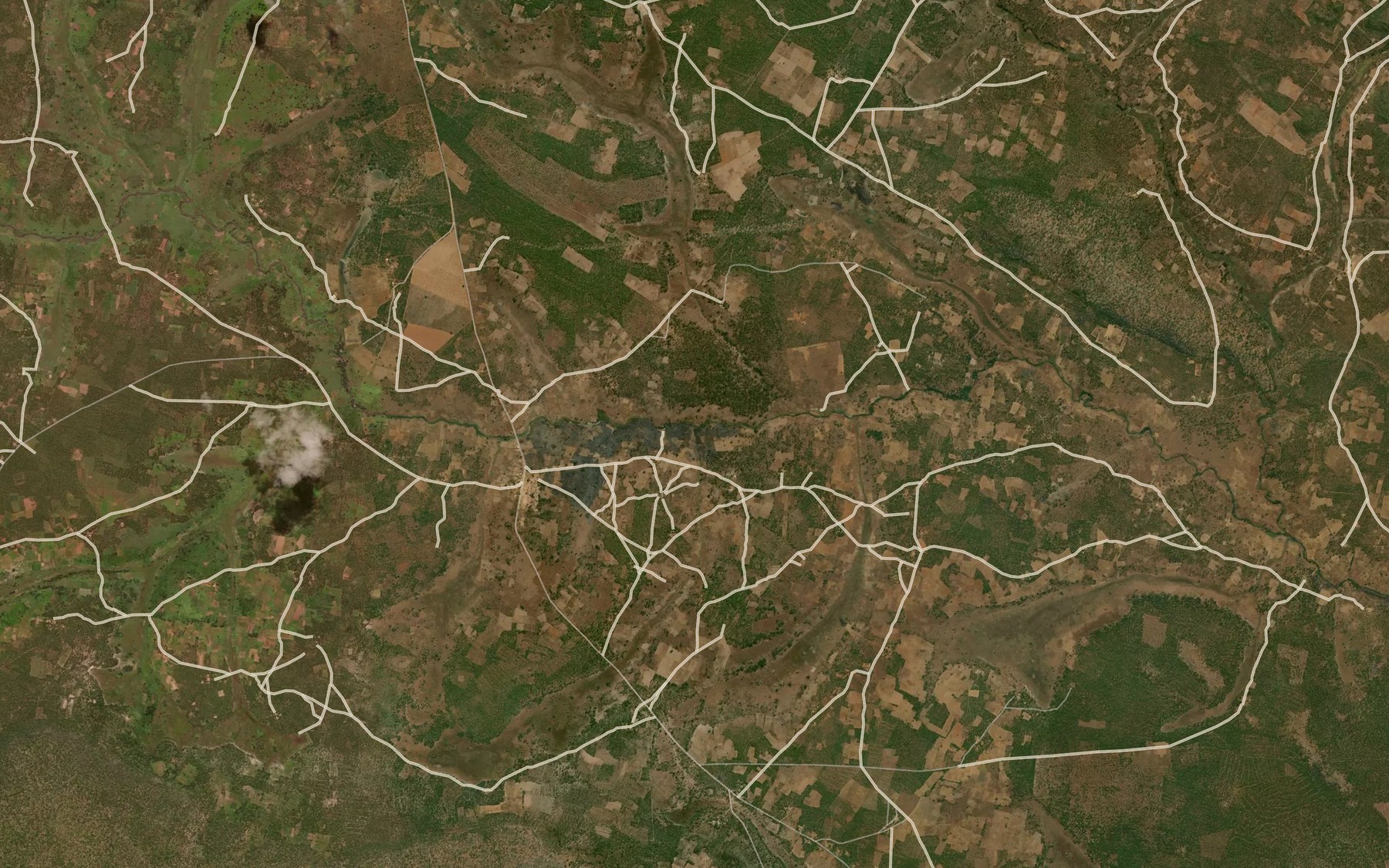 Satellite map of the Milandu