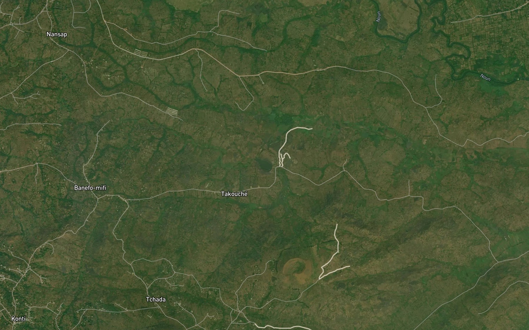 Satellite map of the Lac de Banefo