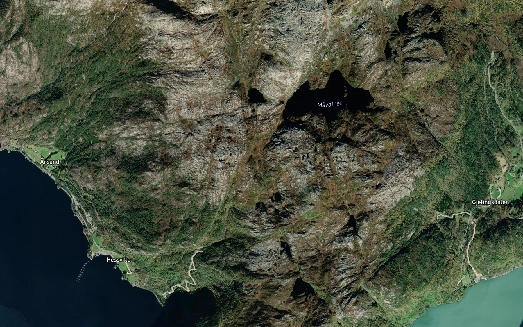 Satellite map of the Dukelva