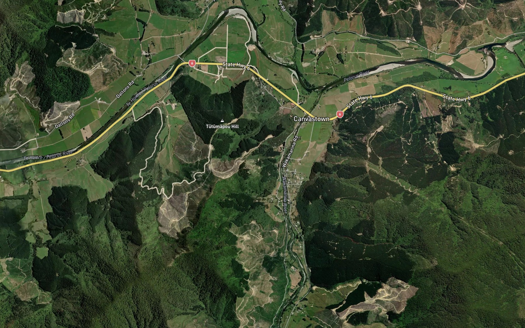 Satellite map of the Racecourse Stream