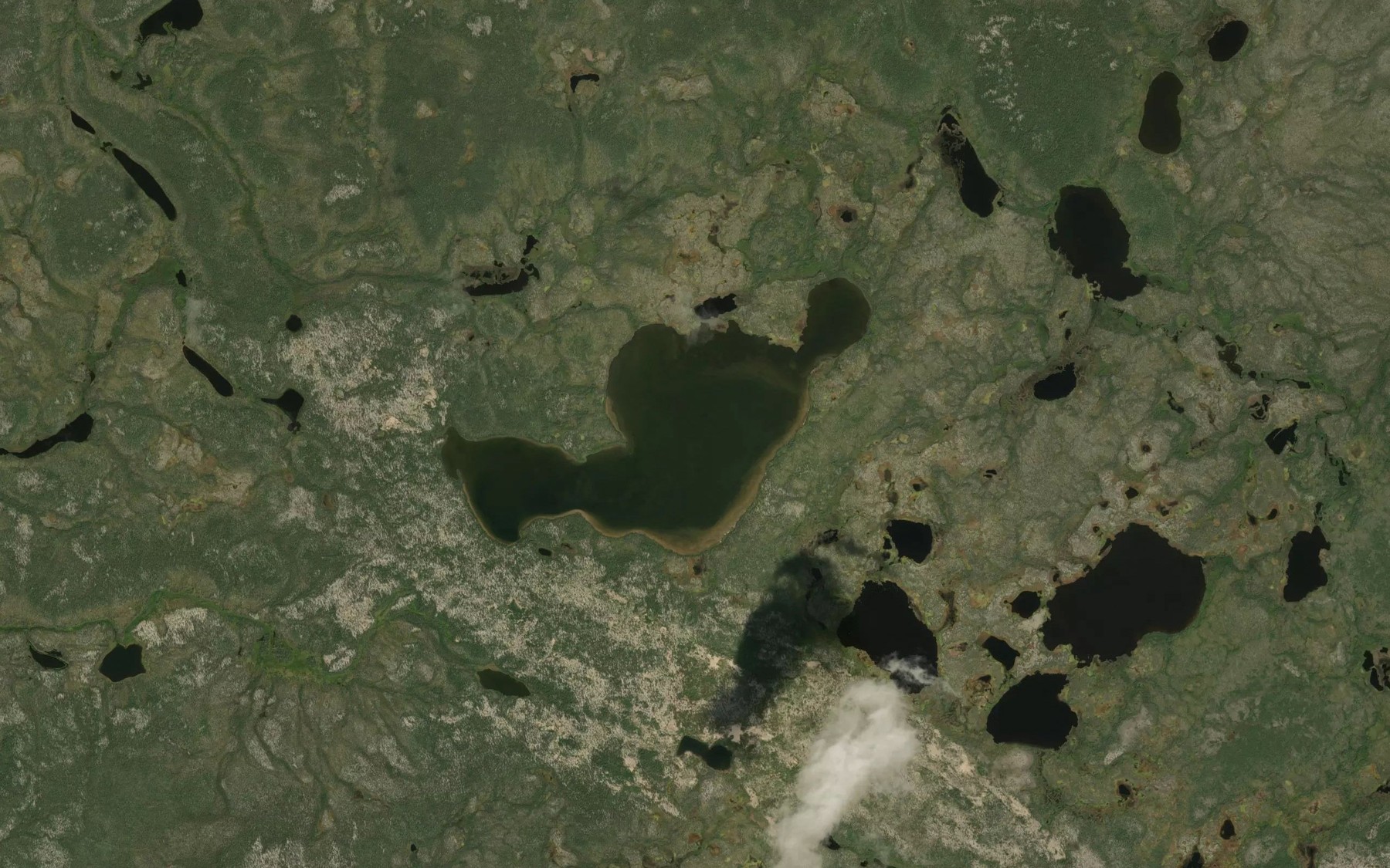 Satellite map of the Thirde Lake